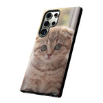 Scottish Fold Kitten Phone Case, Macro Close-Up Portrait Cover