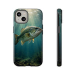 Largemouth Bass Phone Case, Sunlit Underwater Tough Cover, Gift