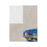 1973 Cuda Muscle Car Blanket | Blue Barracuda Microfiber Throw