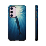 Barracuda Silhouette Phone Case, Sunlit Marine Art Tough Cover