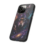 Cosmic Wolf Phone Case, Galaxy Nebula Portrait Tough Cover, Gift