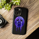 Glitch Sad Face Phone Case, Anime Melt Static Tough Cover
