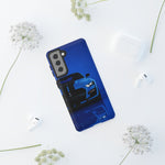 Blue Mustang Art Phone Case, GT500 American Muscle Car Tough Cover for Men