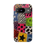 Colorful Patchwork Punk Tough Phone Case