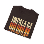Impala 64 Retro Sunset Car T-Shirt Classic Lowrider Graphic Tee