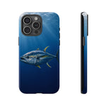 Yellowfin Tuna Phone Case, Deep Blue Water Tough Cover, Gift