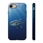Yellowfin Tuna Phone Case, Deep Blue Water Tough Cover, Gift