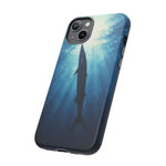 Barracuda Silhouette Phone Case, Sunlit Marine Art Tough Cover