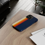 Retro Rainbow Stripe Phone Case | Tough Phone Case