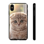 Scottish Fold Kitten Phone Case, Macro Close-Up Portrait Cover