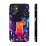 Neon Cocktail Phone Case | Retro 80s Tropical Drink Art