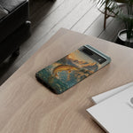 Leaping Golden Trout Lake Scene phone case | Tough Cover