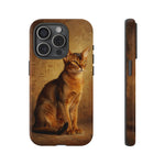 Abyssinian Warm Ticked Portrait Art Tough Phone Case