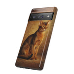 Abyssinian Warm Ticked Portrait Art Tough Phone Case