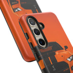 Orange Mustang Art Phone Case, GT500 American Muscle Car Tough Cover for Male