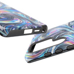 Chrome Metallic Swirl  Art Tough Phone Case