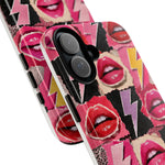 Pop Art Lips and Lightning Bolt Phone Case