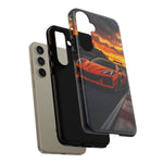 Orange C8 Z06 Flat Plane V8 Speed Art Tough Phone Case