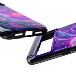 Neon Dolphin Ocean Vaporwave Art Tough Phone Case