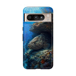 Grouper Reef Phone Case, Sunbeam Ledge Marine Art Tough Cover