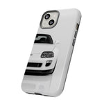 White MK4 Supra Phone Case, Retro 90s JDM Tough Cover for Car Enthusiasts