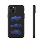 Blue 180SX JDM Sports Car Phone Case Tough Multi View