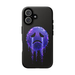 Glitch Sad Face Phone Case, Anime Melt Static Tough Cover