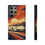 Retro Sunset Countach phone case | Sports car tough cover