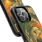 Golden Pompano Fish Phone Case | Coastal Sunset Surf Illustration