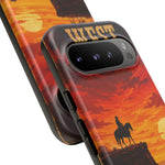 Western Sunset Cowboy Phone Case | Rugged Protective Cover