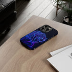 Neon Blue Tiger phone case | tough protective cover