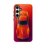 C3 Corvette Phone Case, Orange Top-Down Duotone Gradient Cover