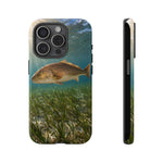 Redfish Phone Case, Seagrass Flat Underwater Art Cover