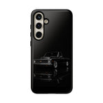 Black Classic C10 Truck Phone Case | Vintage Pickup Reflection, Minimal Auto Design