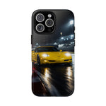 Yellow C5 Z06 Track Day Speed Art Tough Phone Case