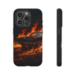 Black Charger Classic Muscle Flames Tough Phone Case Cover Gift