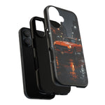 Orange Datsun 240Z on Rainy City Street phone case | Tough Cases