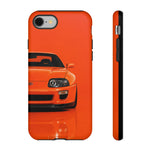 Orange Supra Phone Case, MK4 90s JDM Legend Tough Protective Cover for Men