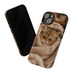 Persian Kitten Burrito Phone Case, Cozy Blanket Portrait Cover