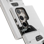 White MK4 Supra Phone Case, Retro 90s JDM Tough Cover for Car Enthusiasts