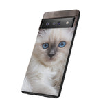 Ragdoll Kitten Phone Case, Blue Eyes Macro Portrait Cover, Gift