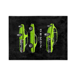 1971 Demon Muscle Car Blanket | Vintage Green Throw
