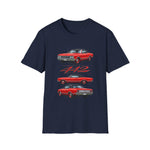 1965 Olds 442 Muscle Car T-Shirt | Classic Red Illustration