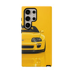 Yellow Supra Phone Case, MK4 90s JDM Legend Tough Protective Cover for Men