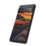 Orange C8 Z06 Flat Plane V8 Speed Art Tough Phone Case
