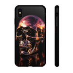 Chrome Skull Sunset Reflection Phone Case Tough Cover Gift