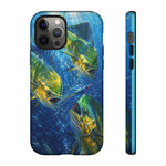 Mahi Mahi School Phone Case, Dorado Fish Frenzy Cover for Anglers