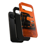 Orange Mustang Art Phone Case, GT500 American Muscle Car Tough Cover for Male