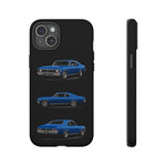 Nova SS Phone Case Blue, Three-View Vector Tough Cover
