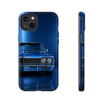 Blue Impala 1964 Phone Case, Classic Lowrider Tough Cover for Classic Car Fans